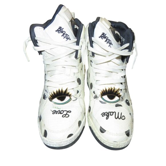 REEBOK X Melody Eshani Make Love Blacktop Pump Wedge Polka Dots Chalk White 10 - Picture 2 of 14